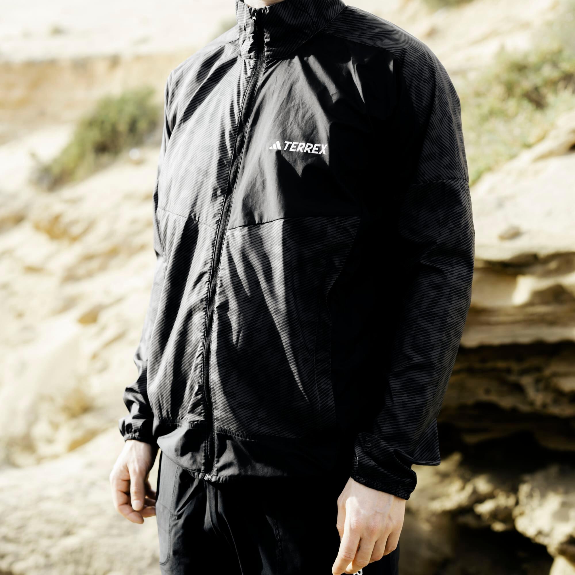 Chaqueta de trail running Hombre adidas gris 8/14