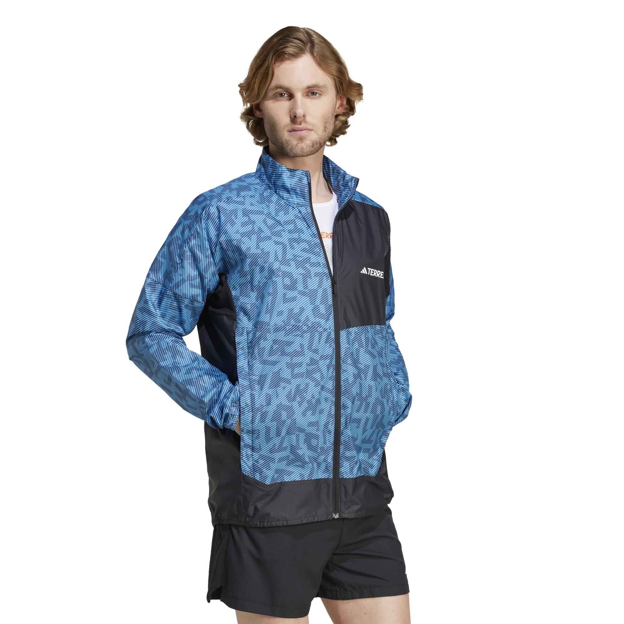 Cortavientos de montaña y trekking Hombre adidas negro azul 2/6