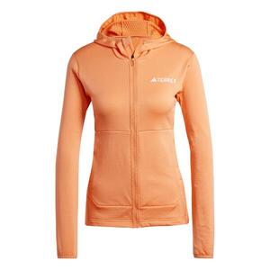 Forro polar de montaña y trekking Mujer adidas naranja