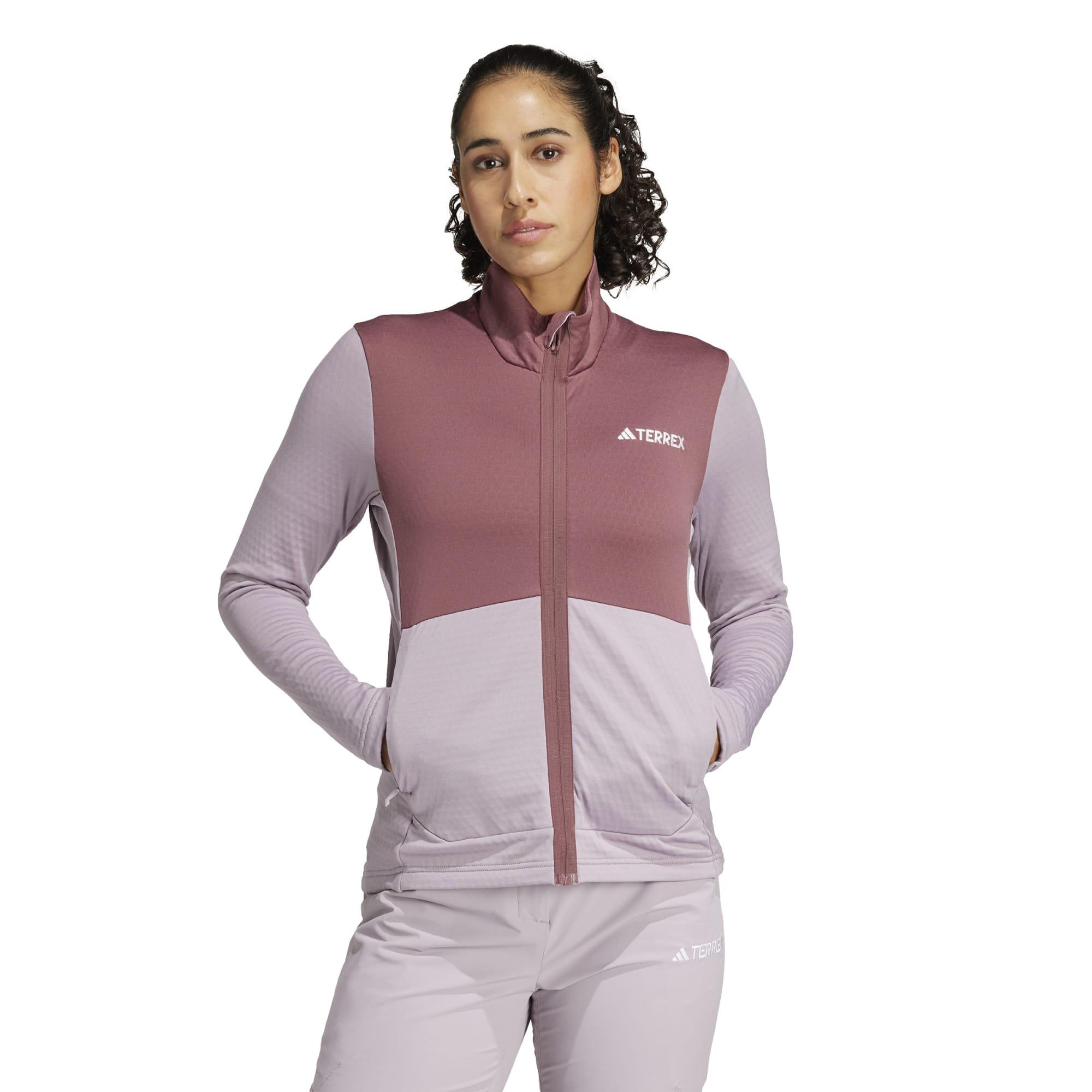 Forro polar de montaña y trekking Mujer adidas rosa 4/8