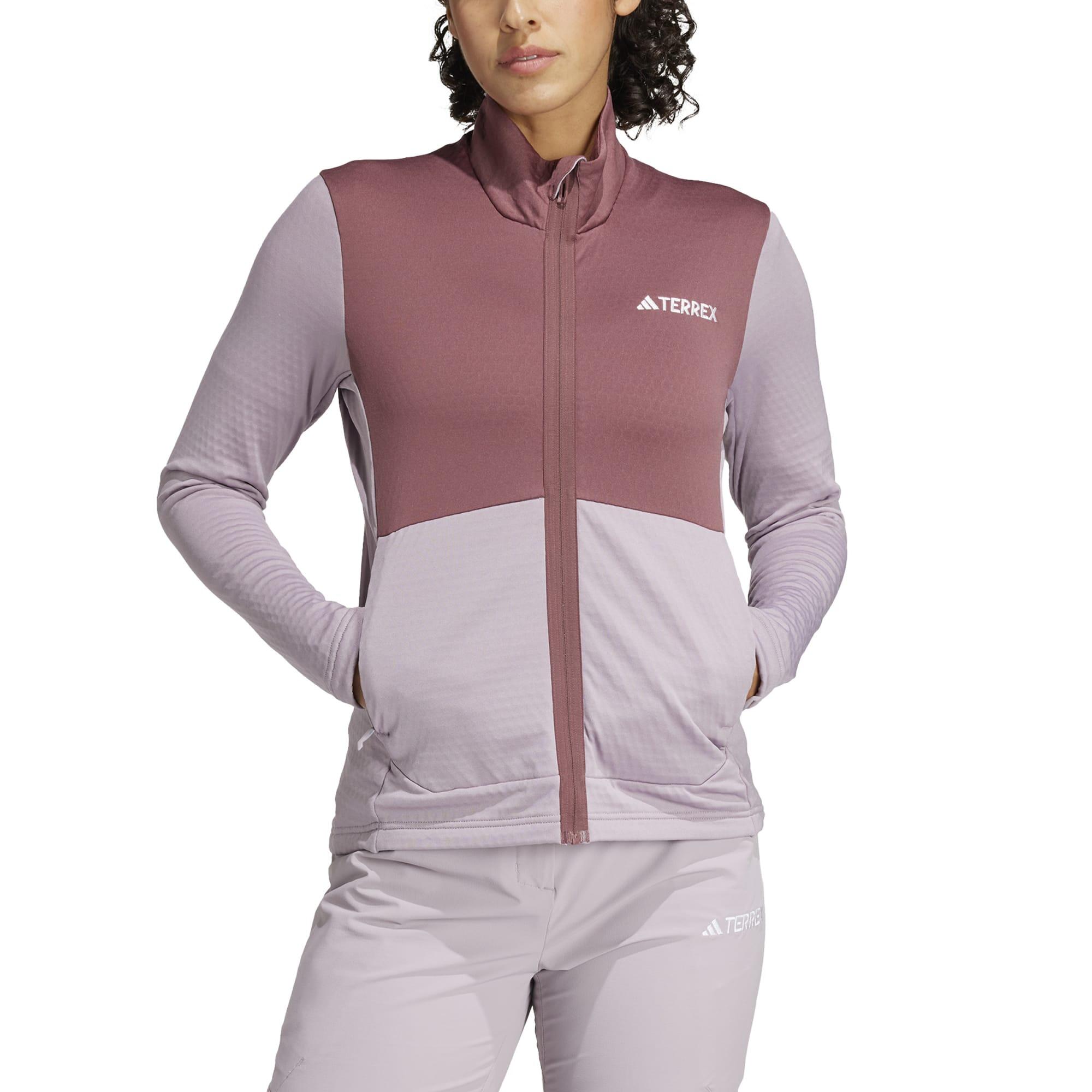 Forro polar de montaña y trekking Mujer adidas rosa 3/8
