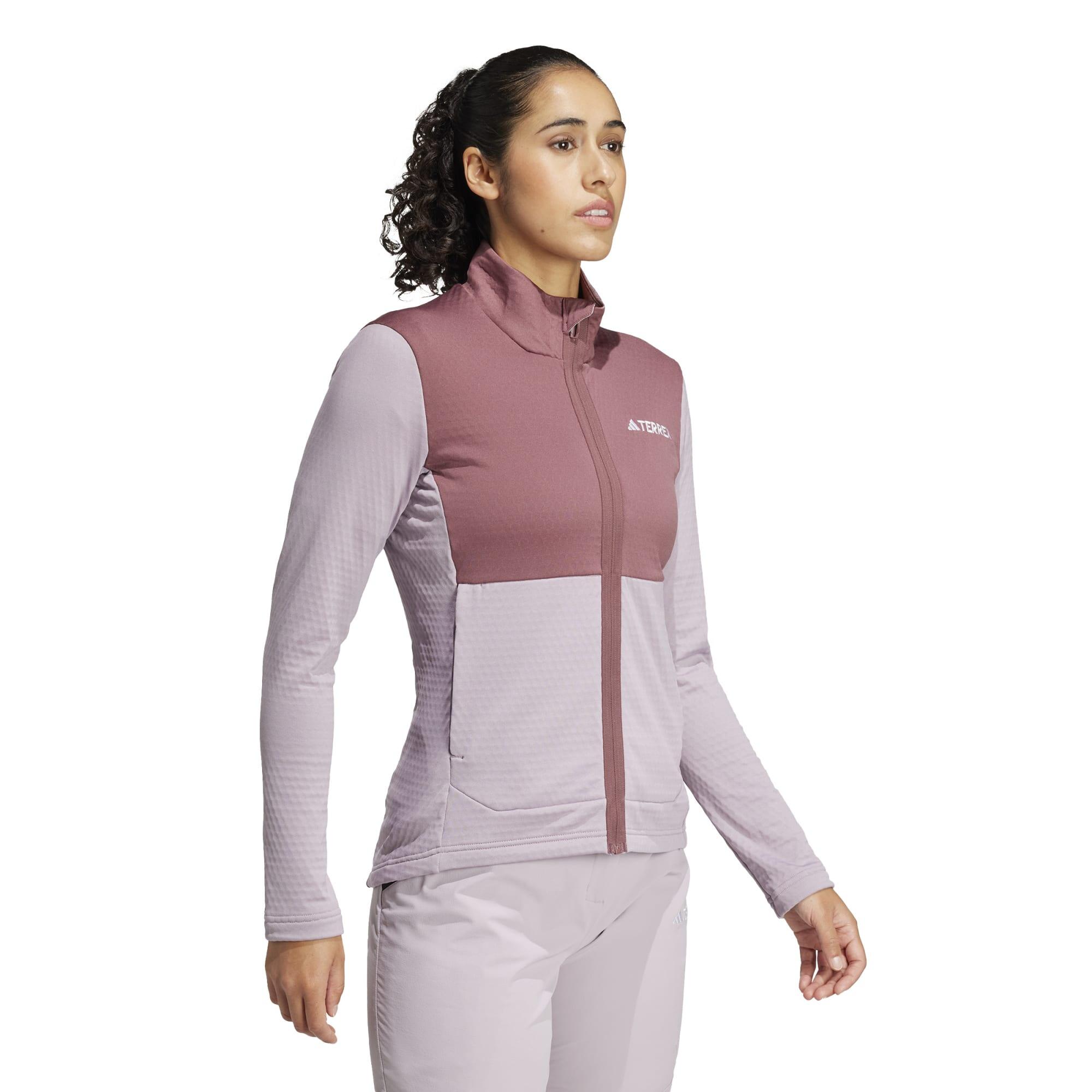 Forro polar de montaña y trekking Mujer adidas rosa 5/8