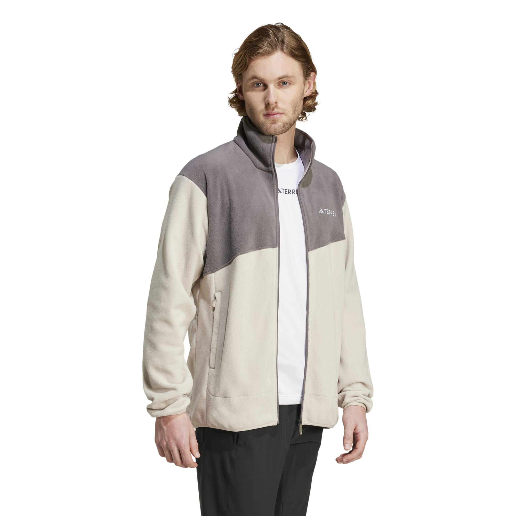 Forro polar de montaña y trekking Hombre adidas gris oscuro 2/6