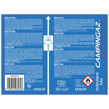 Valve gas cartridge CP 250 for stove (220 grams)