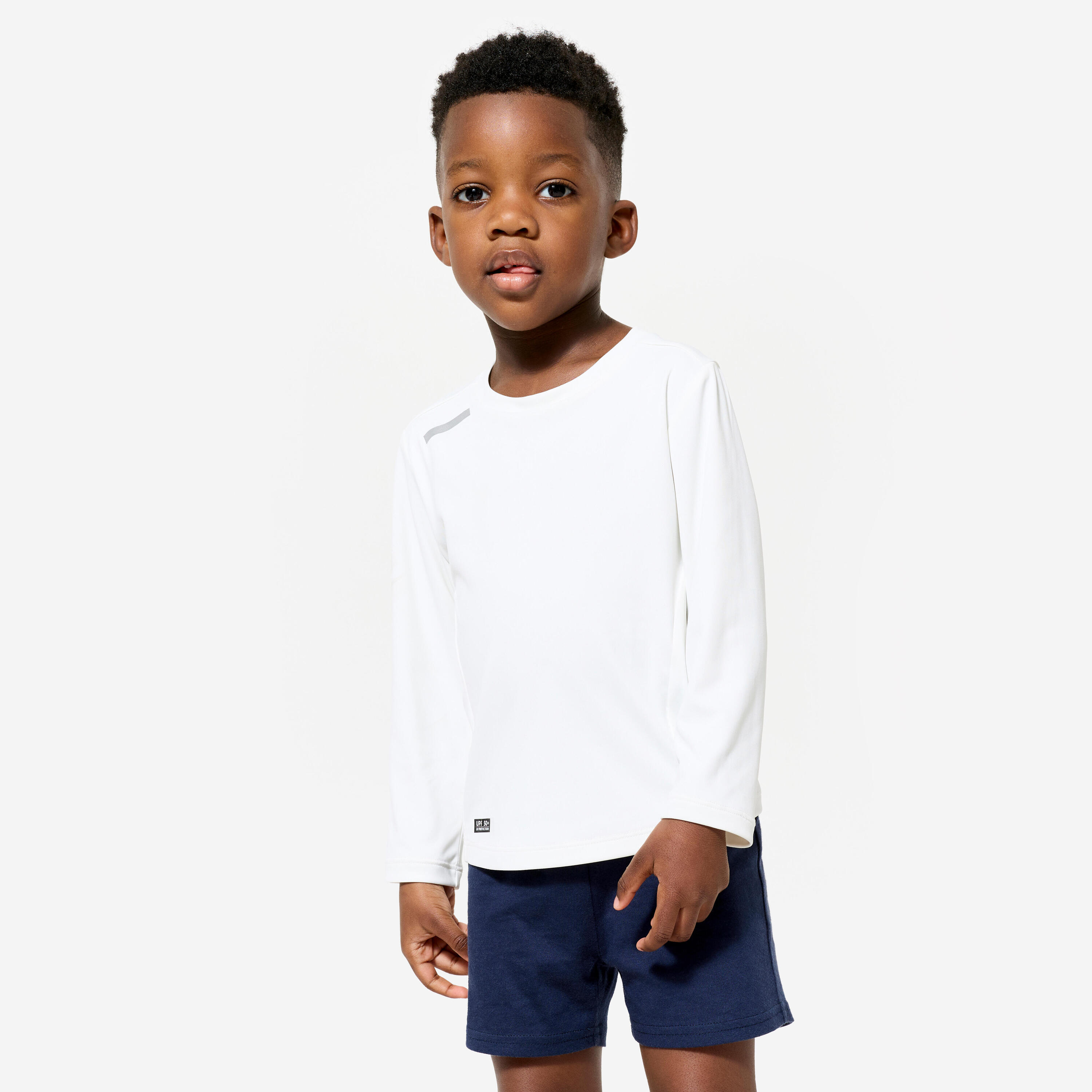 Camiseta Unisex Niños Blanco Transpirable Ligera Resistente Rayos