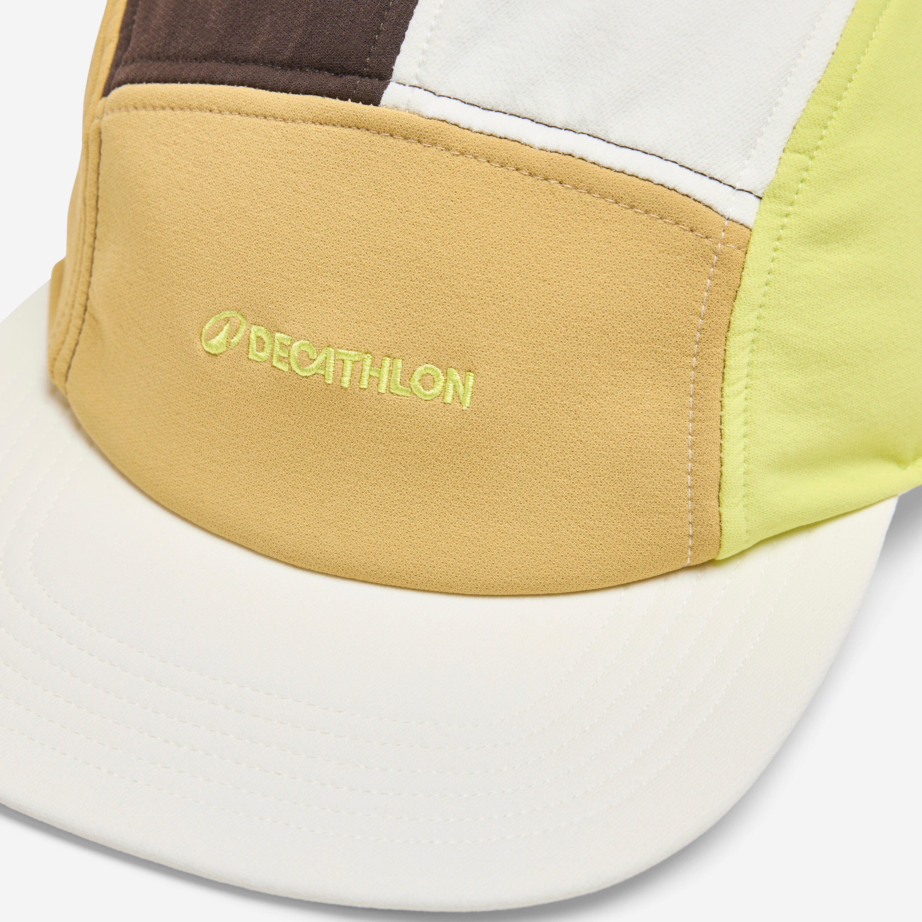 Gorra 5 Paneles, blanco, verde, beige 7/8