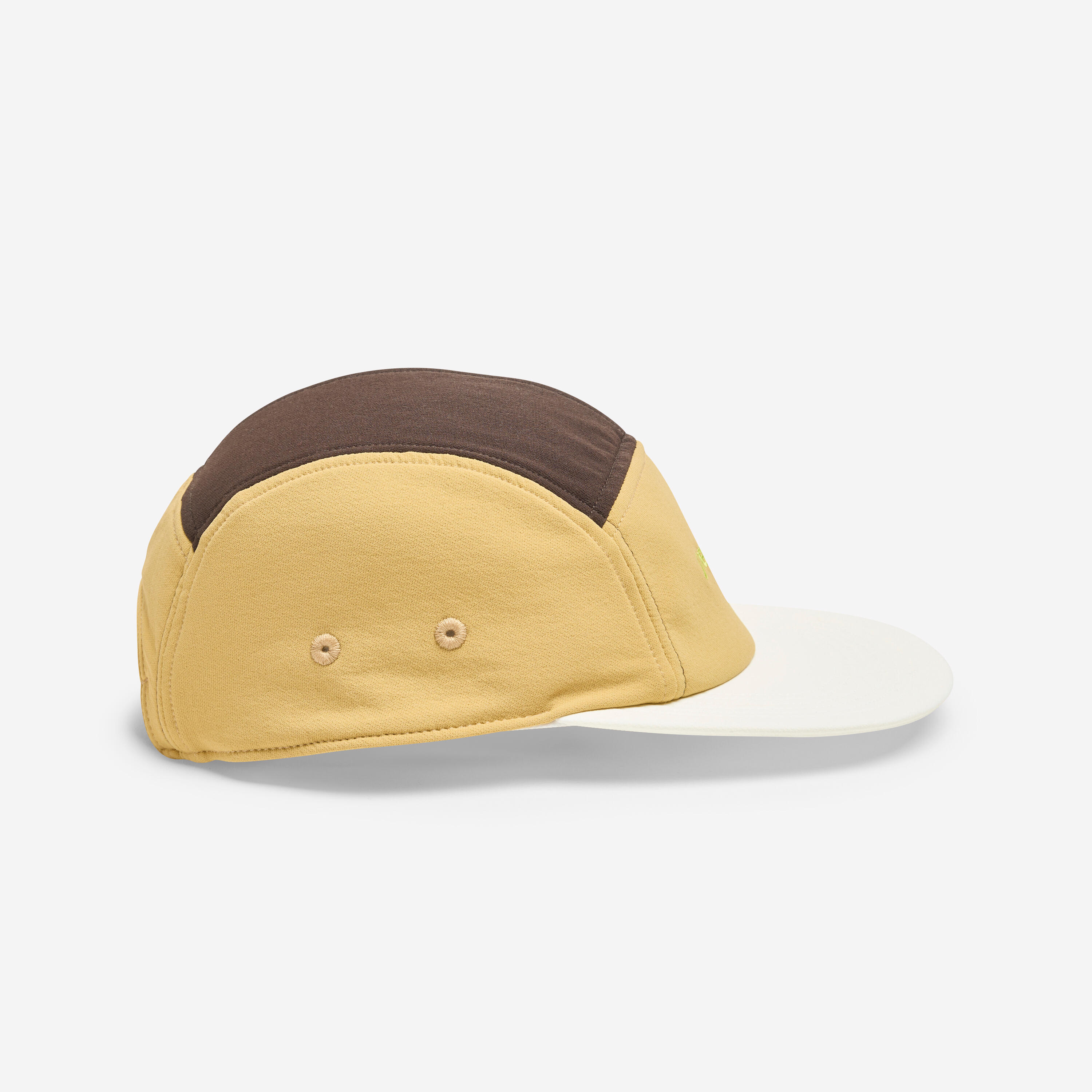 Gorra 5 Paneles, blanco, verde, beige 5/8