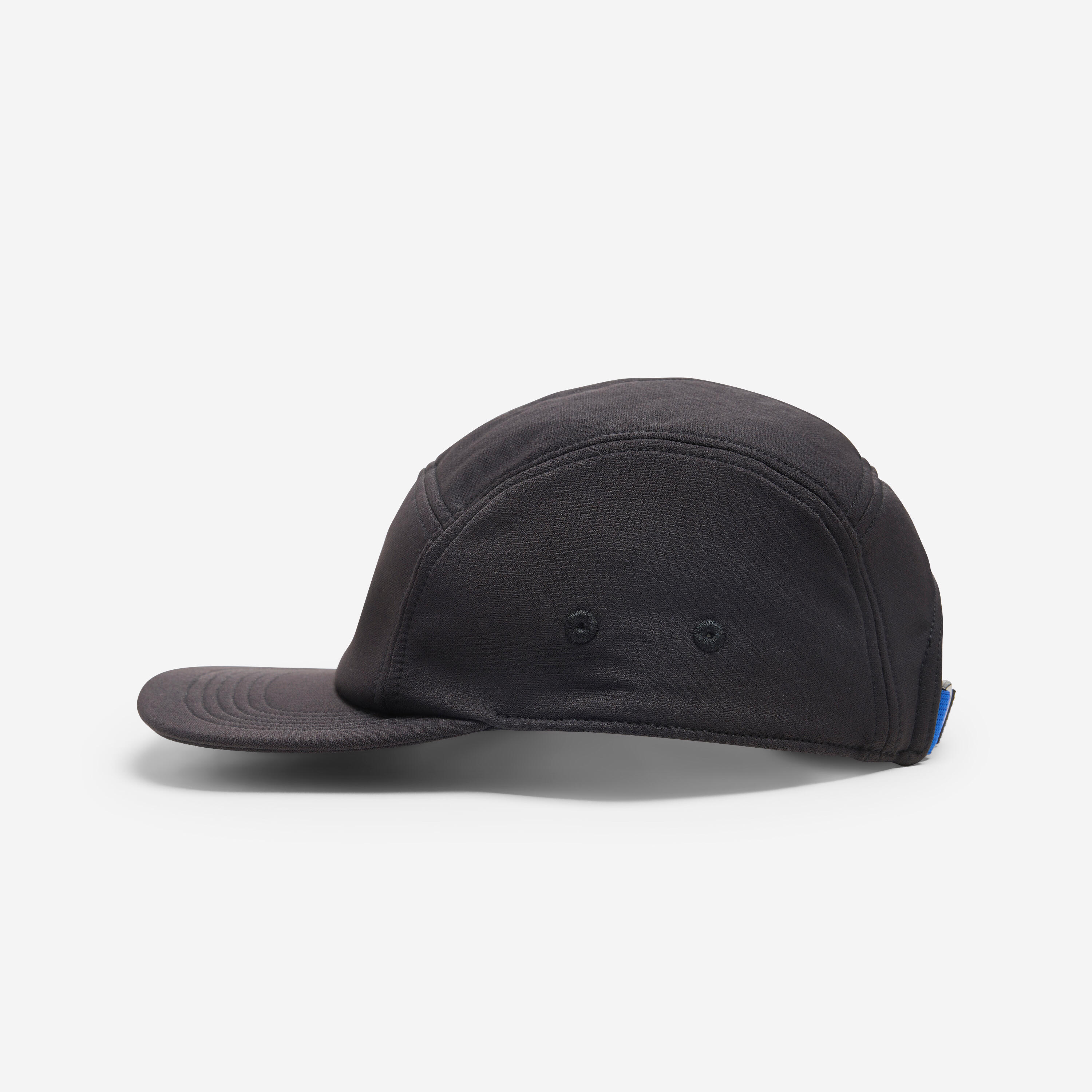 Casquette 5 panneaux à visière plate, noir 6/8