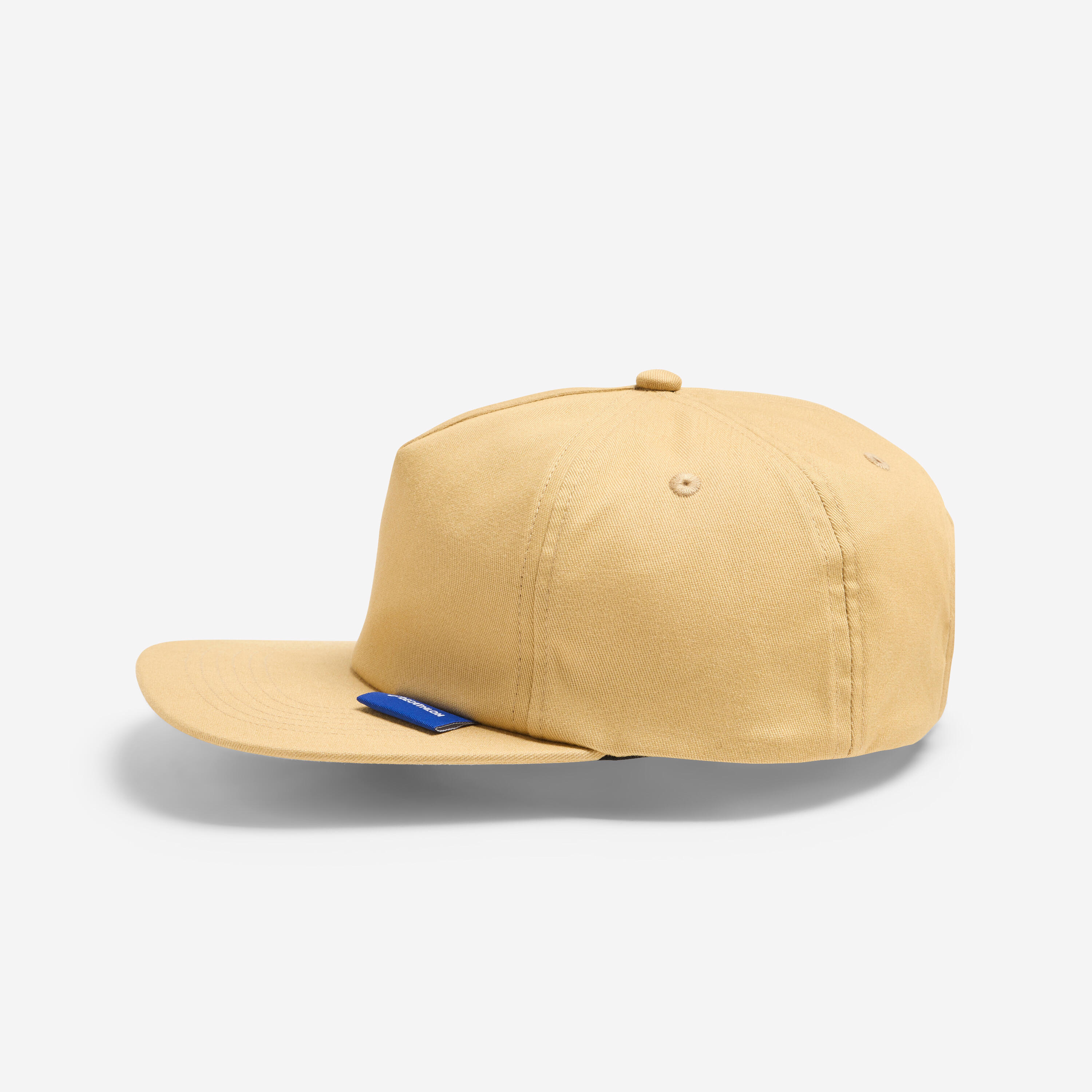 6 Panels cap with flat visor, beige