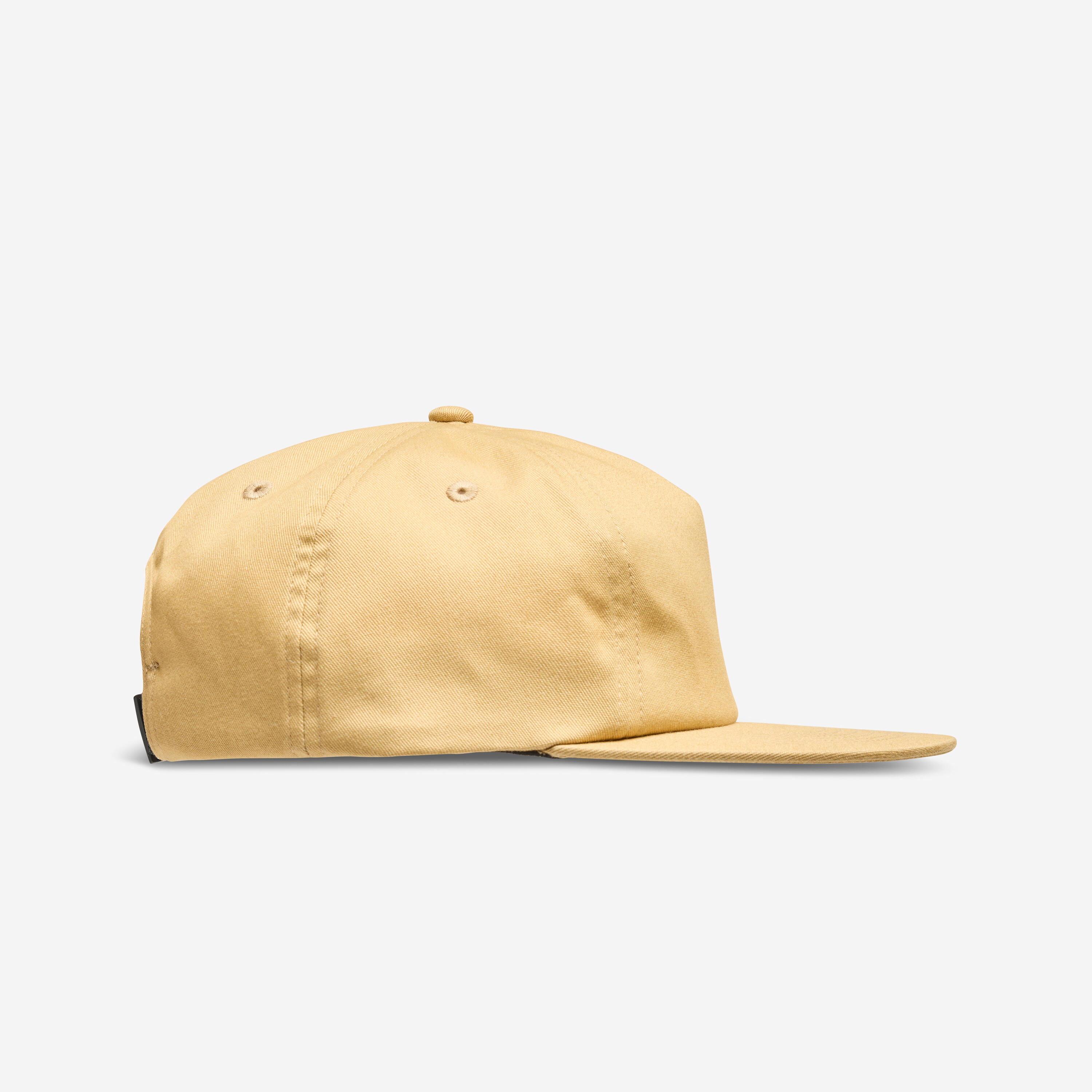 6 Panels cap with flat visor, beige