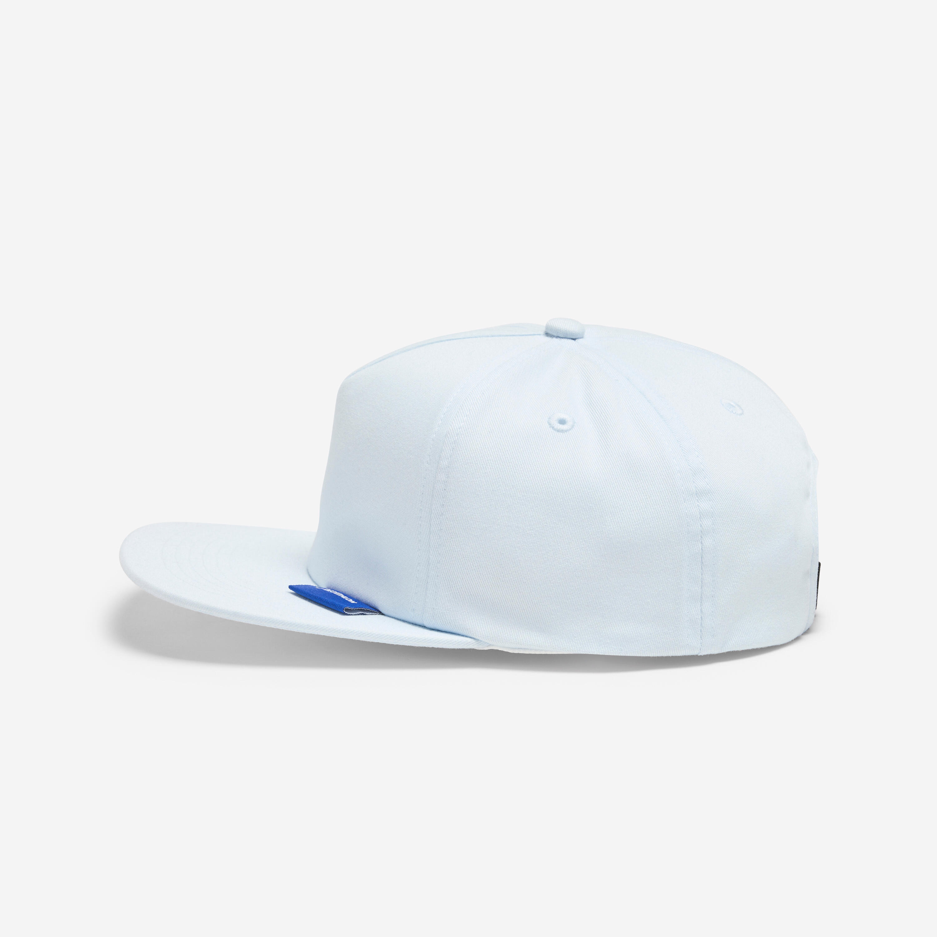 Gorra 6 Paneles con visera plana, azul 6/8