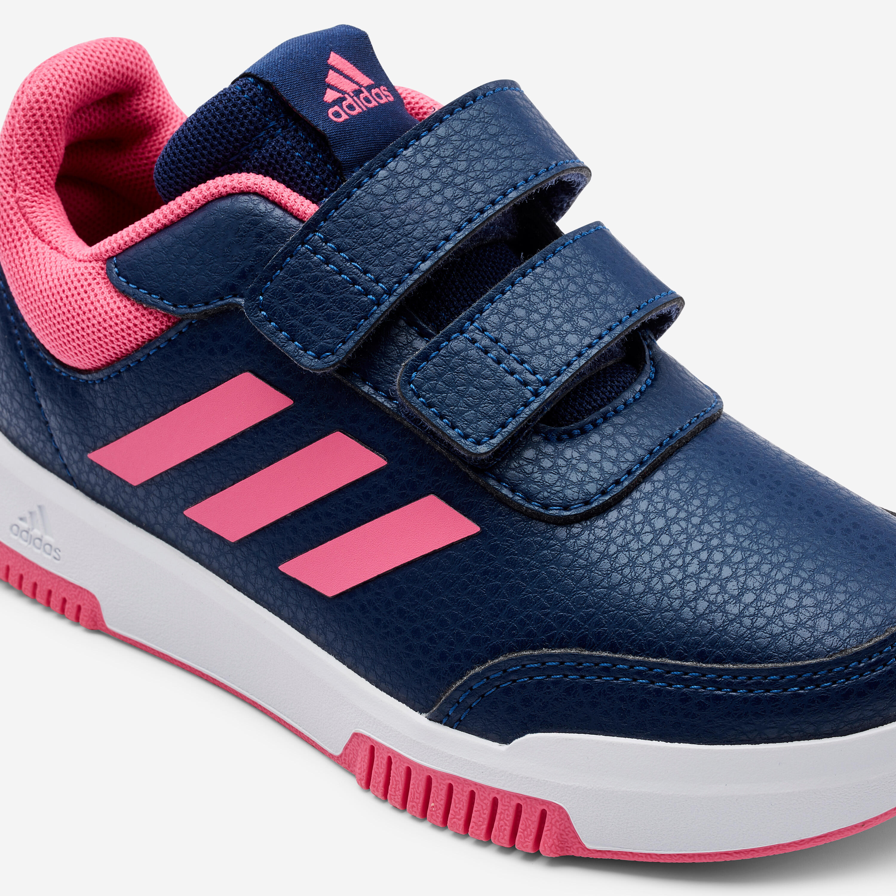 Zapatillas deportivas velcro Adidas Tensaur Niños Azul y Rosa del