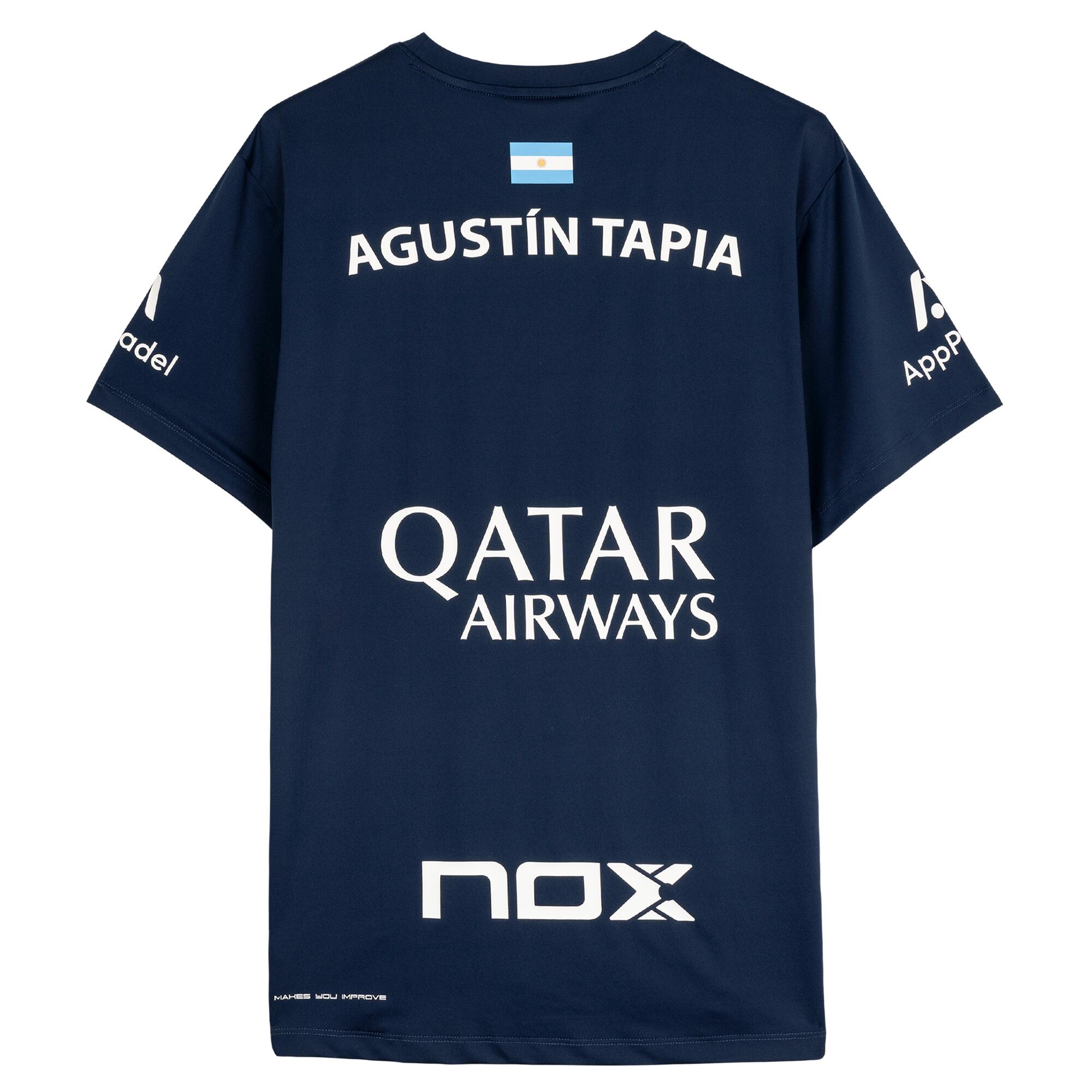 Maglia padel adulto  Nox AT10 Blue by Augostin Tapìa 2/4