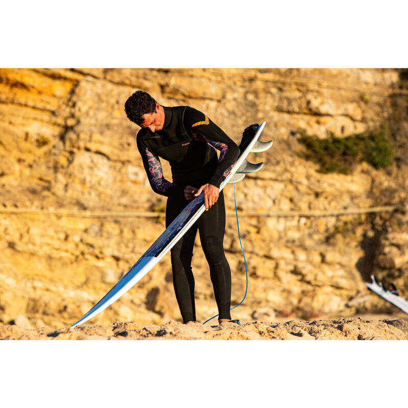 Combinezon neopren surf 4/3 mm Decathlon x Maxime Huscenot Negru Bărbați