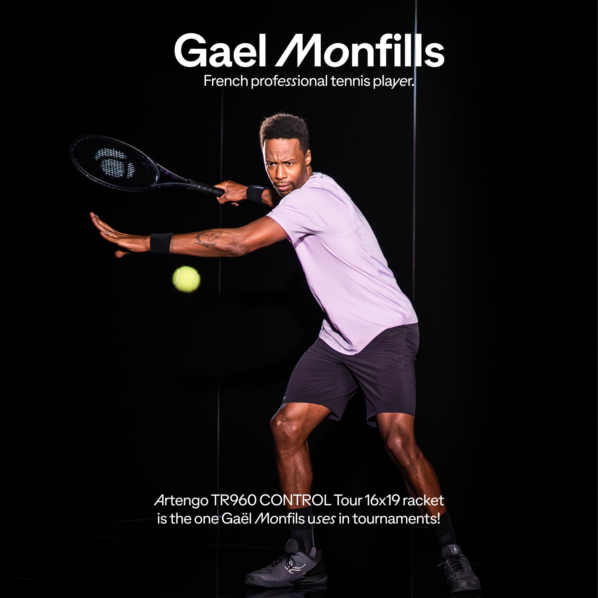 Adult Tennis Racket Control Tour TR960 16x19 Unstrung 305 g - Grey