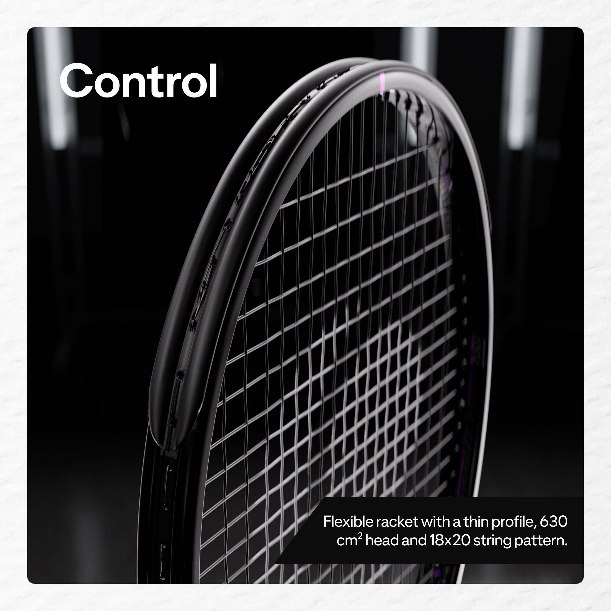 Adult Tennis Racket Control Tour TR960 18x20 Unstrung - Grey 305 g -  4