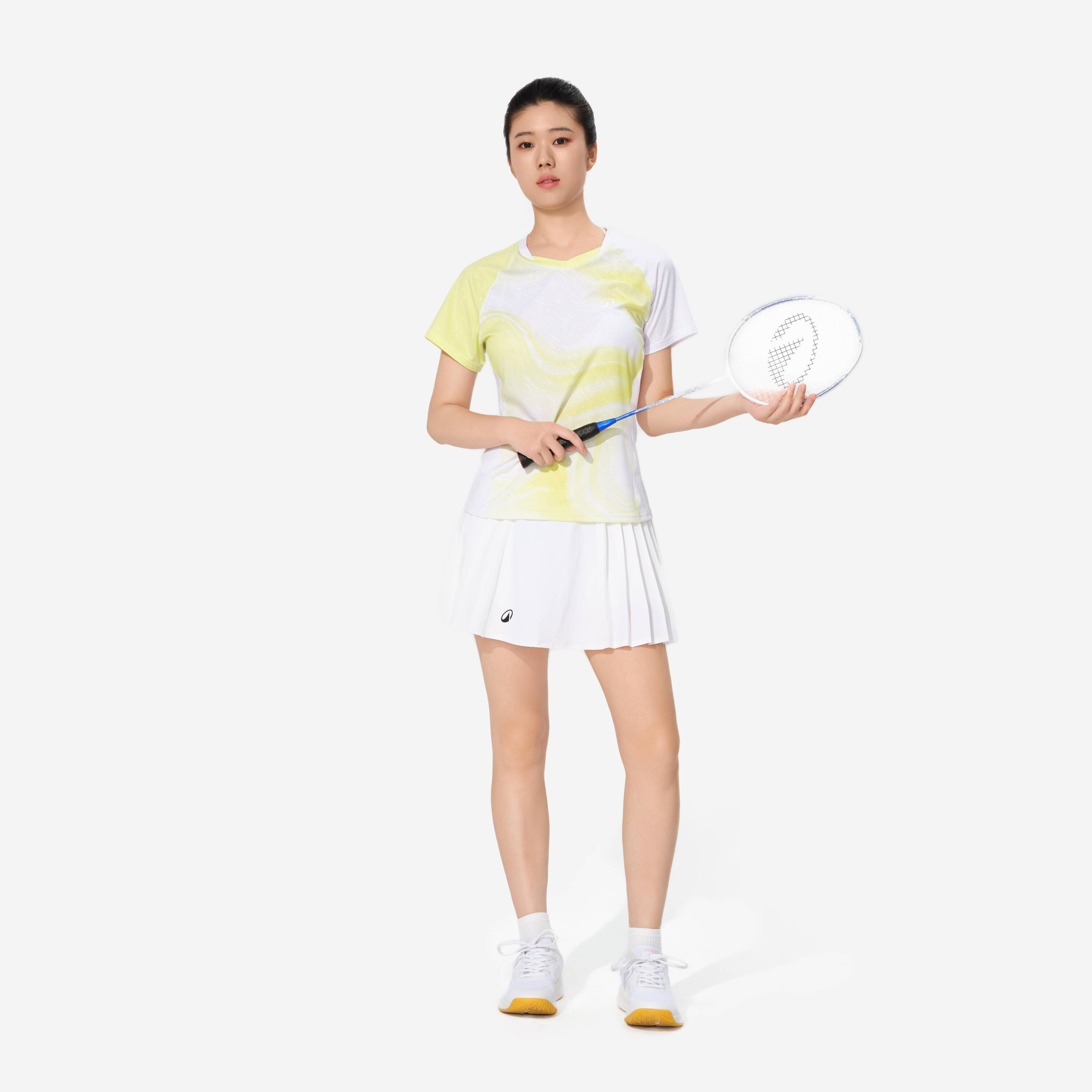 BADMINTON SKIRT LITE 560 WOMEN WHITE -  2