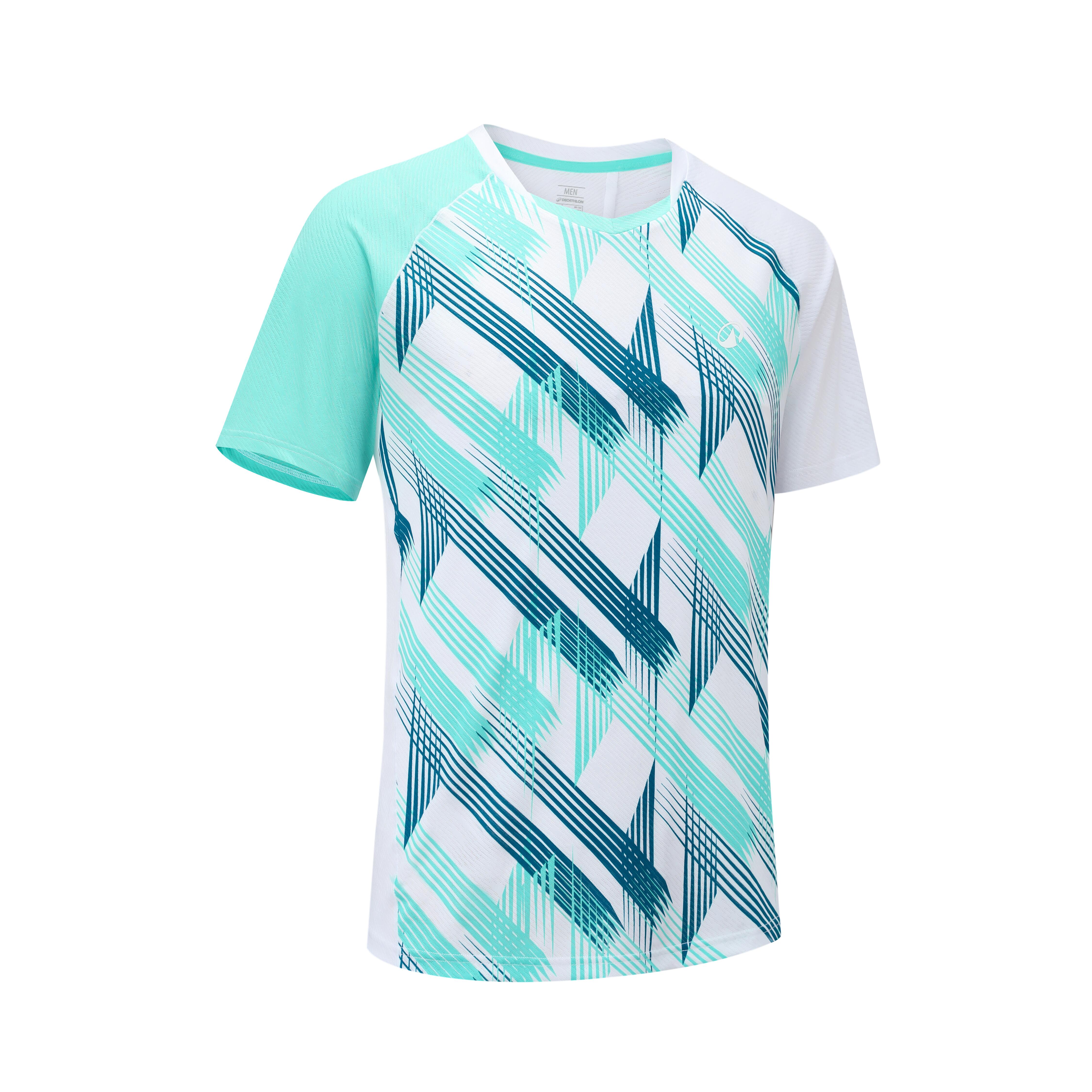 LITE Badminton T-shirt 560 Men White Turquoise