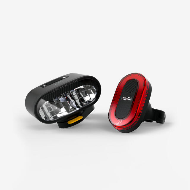 Fahrradbeleuchtung Set Front-/Rücklicht ST930 USB Bremssensor  