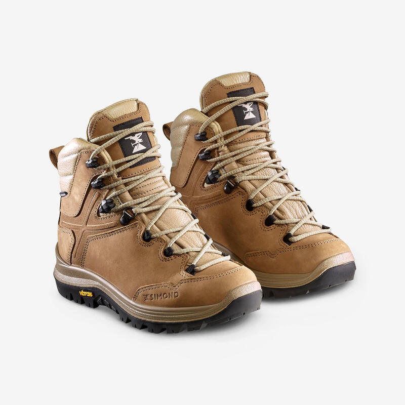 Bocanci Înalți din piele Impermeabili Trekking MT500 VIBRAM Damă