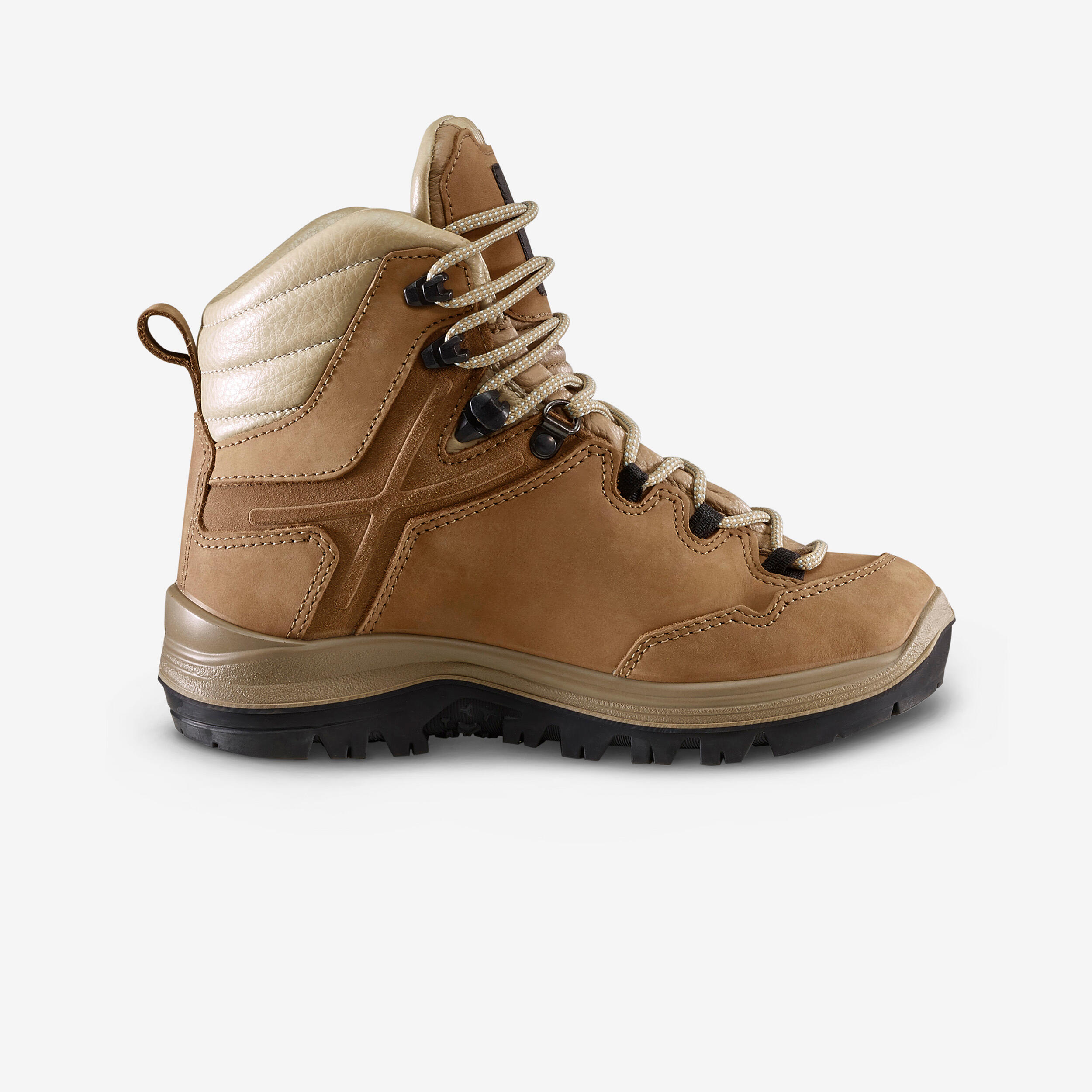 WOMEN'S WATERPROOF LEATHER HIGH TREKKING BOOTS - VIBRAM - MT500 LEATHER