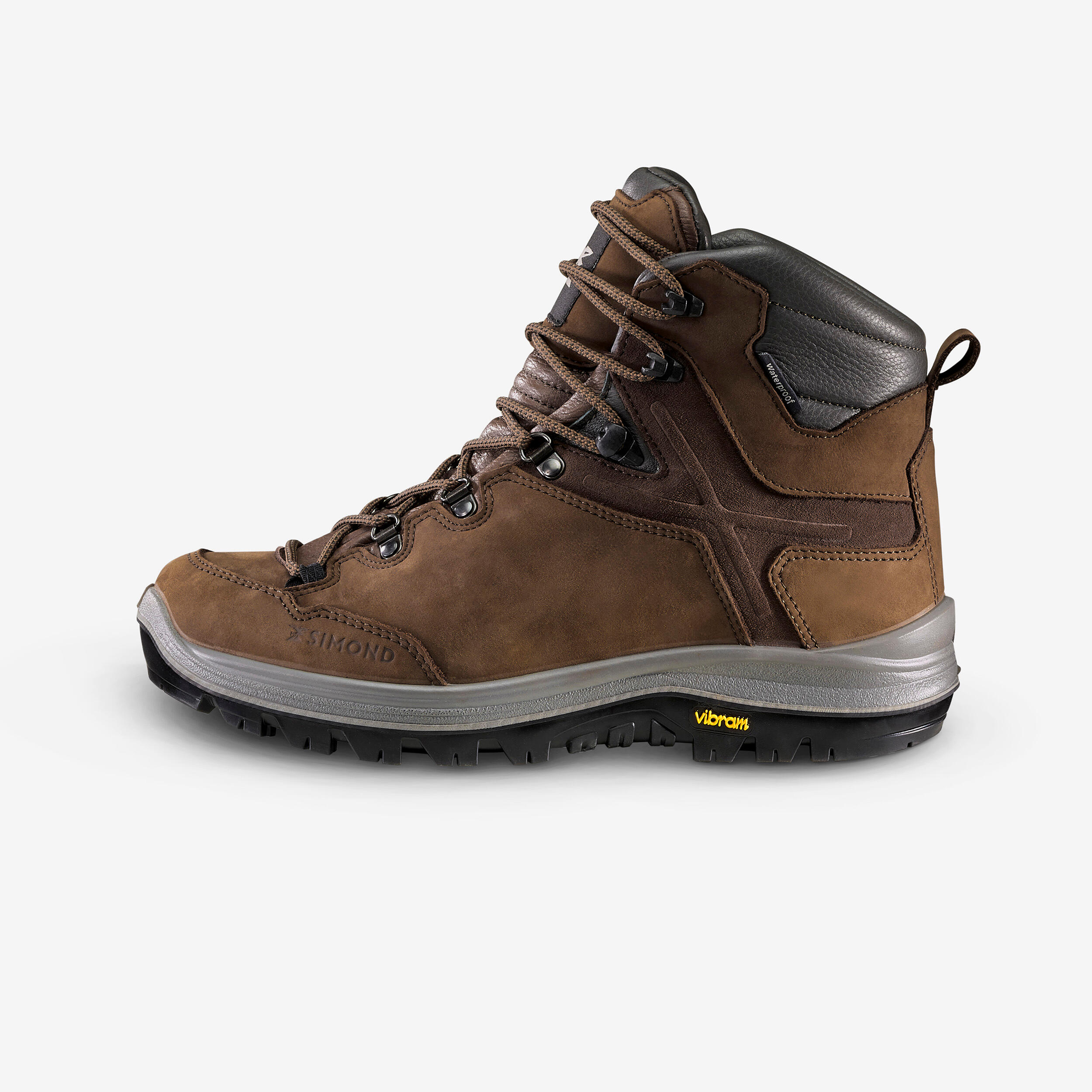 Sepatu high top kulit anti-air VIBRAM MT500 Kulit M