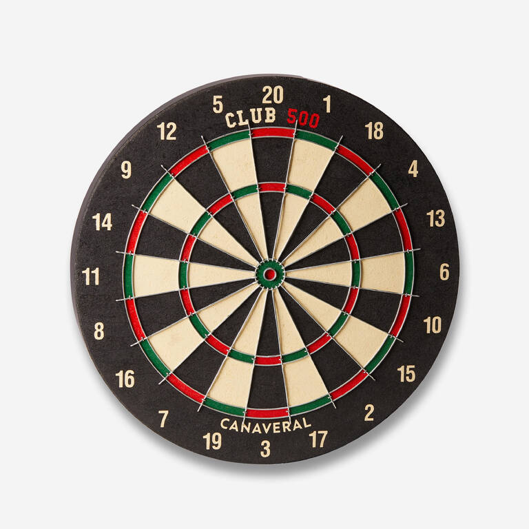 Dartboard Steel Club 500 Traditional Black/Red