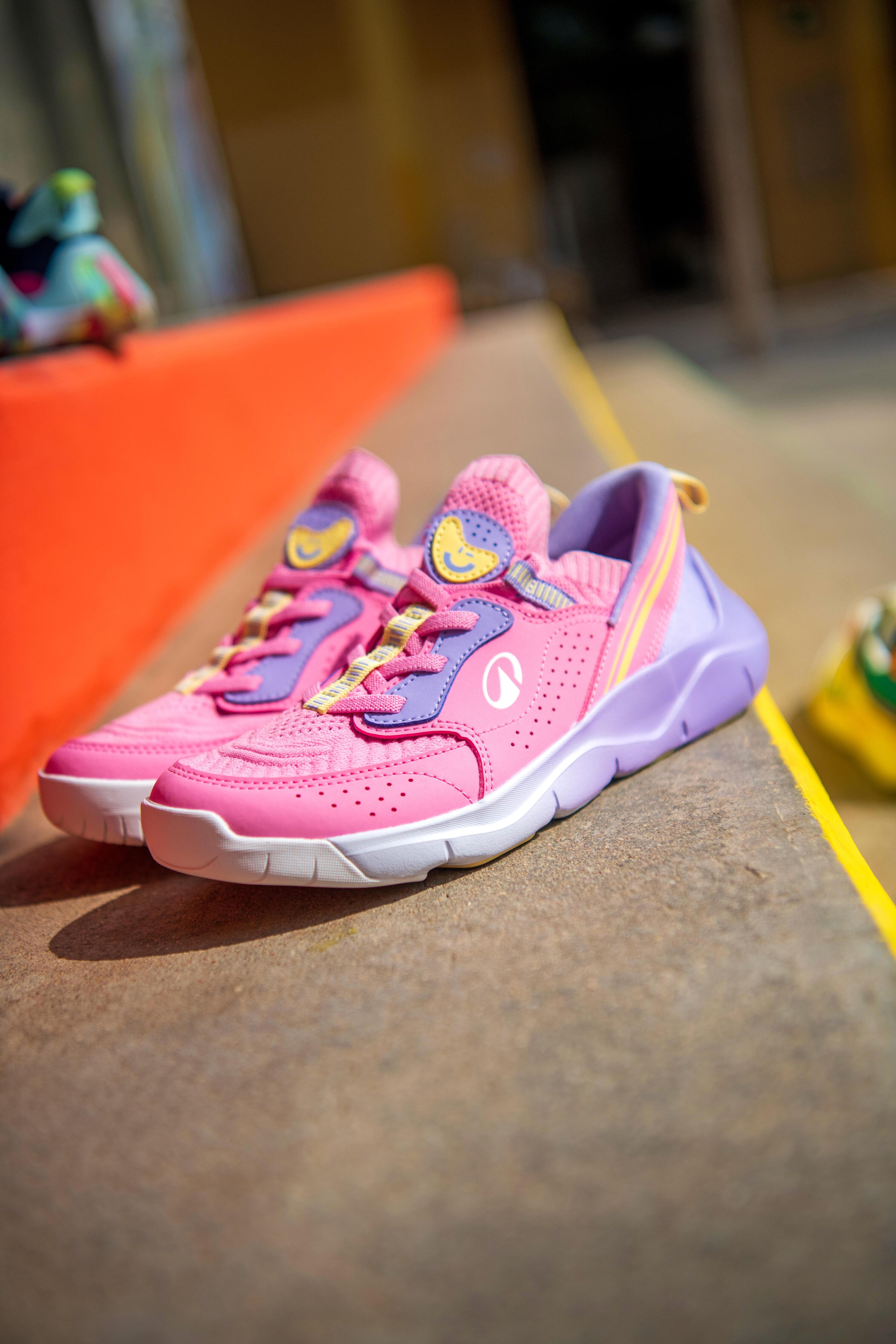 Scarpe da ginnastica bambino PLAYFUL EASY facili da mettere rosa 11/12
