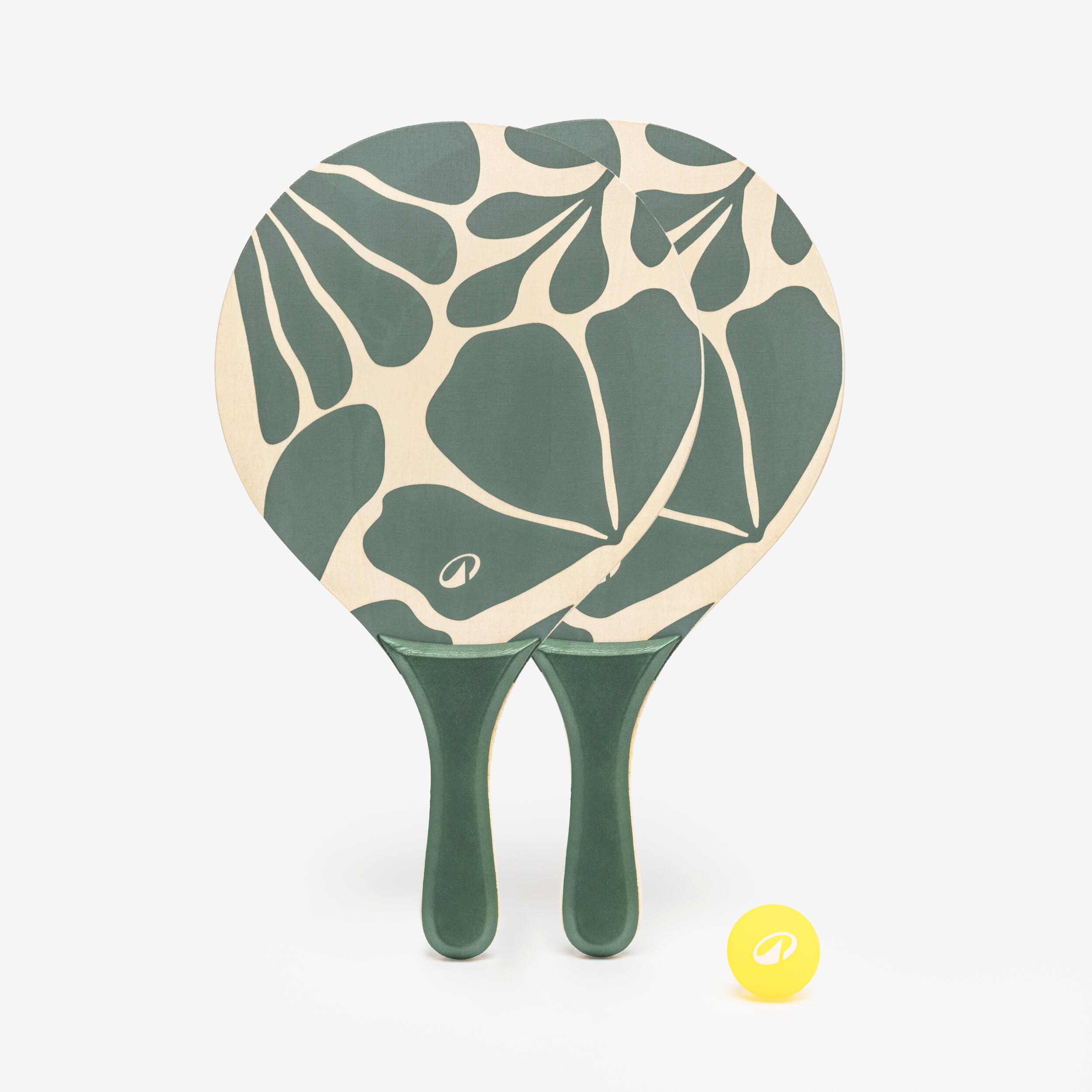 Beach Tennis Racket Set Woody Racket - Green