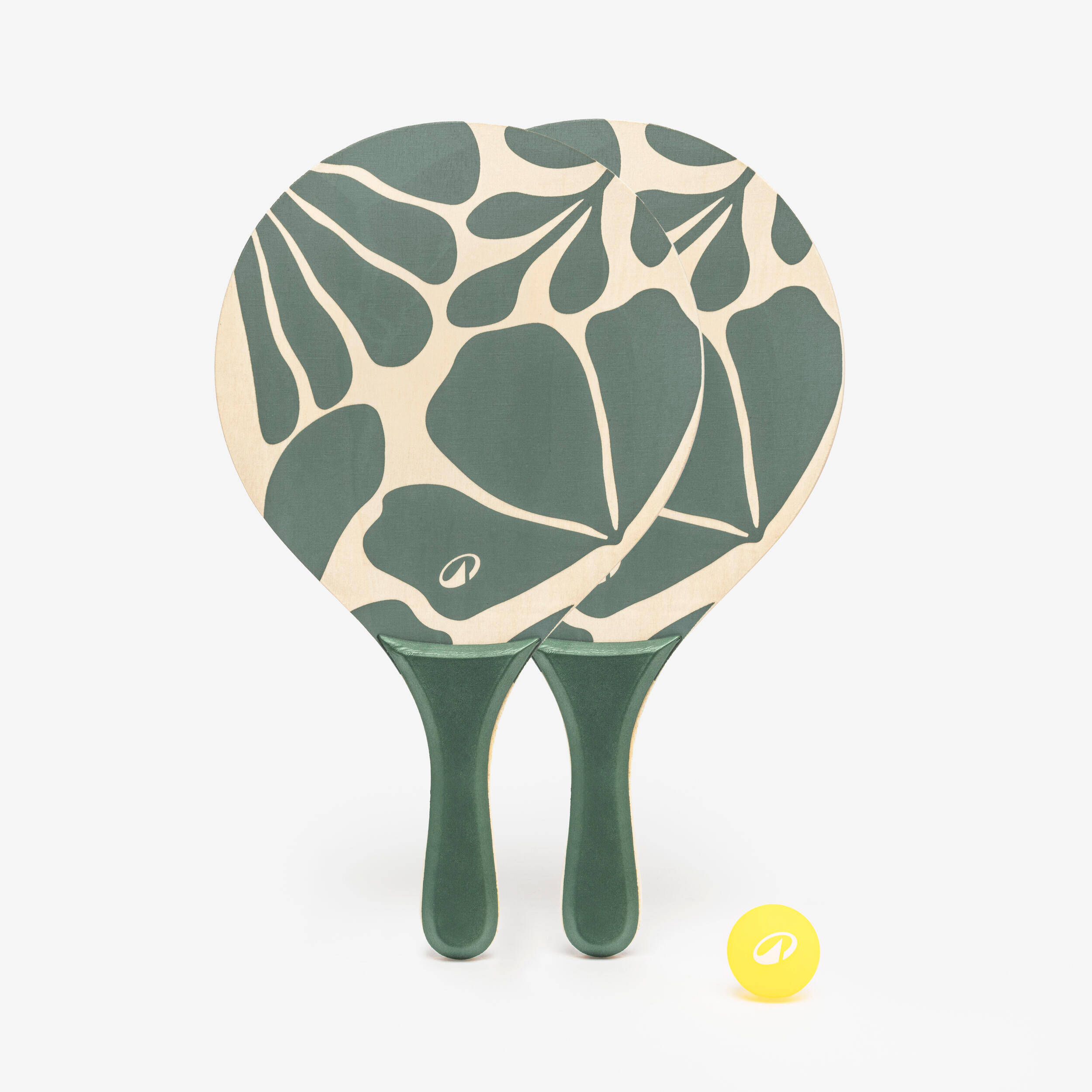 Beach Tennis Racket Set Woody Racket - Green