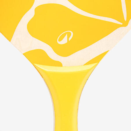 Набір дерев'яних ракеток для пляжного тенісу жовтий