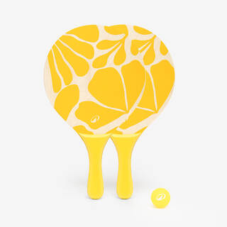 Beach Tennis Racket Set Woody Racket - Ochre
