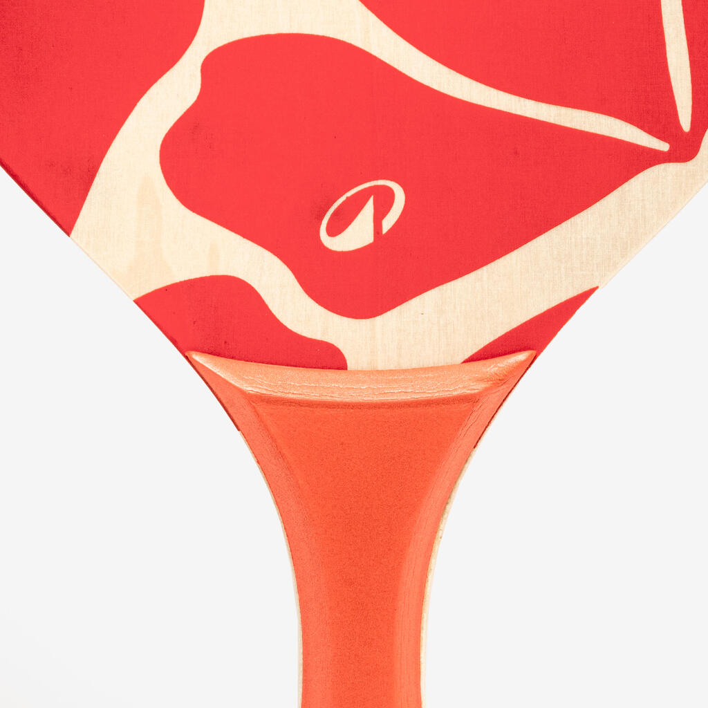 Set raquettes Beach Tennis WOODY RACKET ROUGE