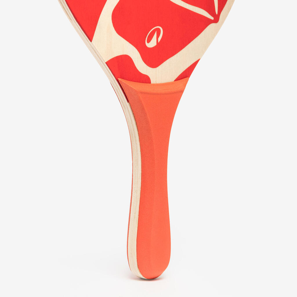 Set raquettes Beach Tennis WOODY RACKET ROUGE