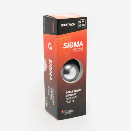Кулі для петанку Sigma для змагань напівм'які 3 шт.