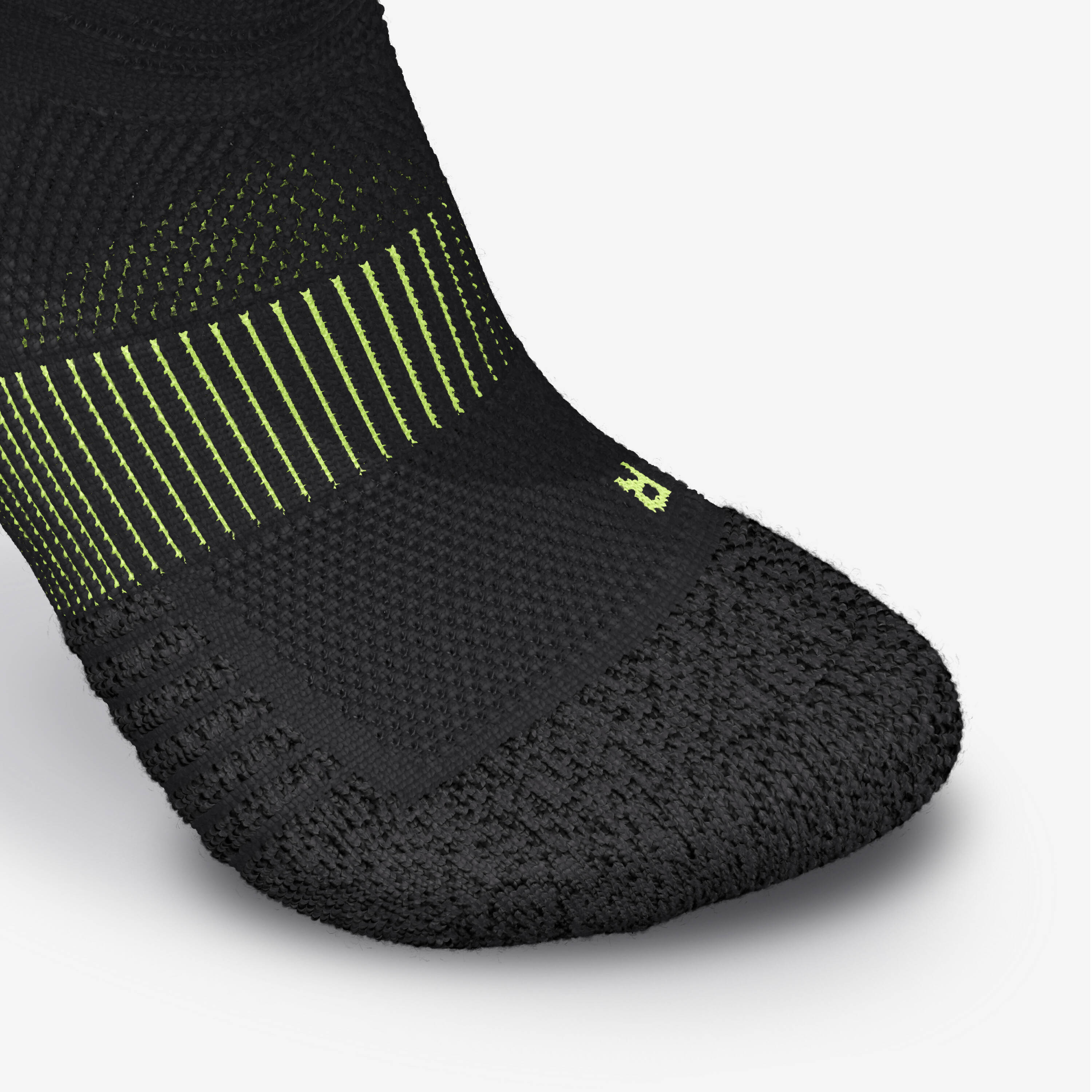 KIPRUN 500 Running Compression Socks Black/Yellow -  2