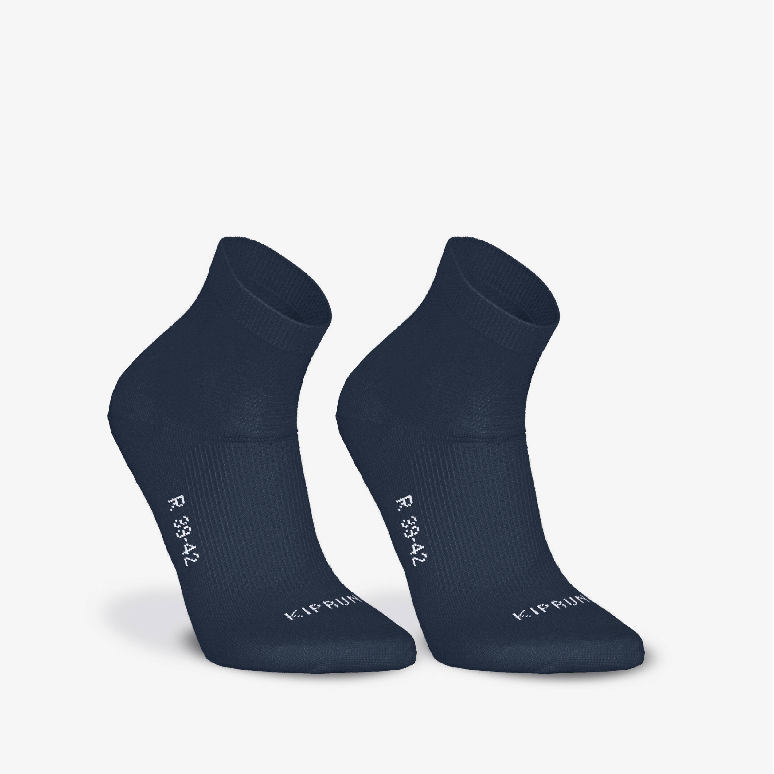 Pack of 2 Seamless Fine Running Socks Run 500 - Abyss Blue
