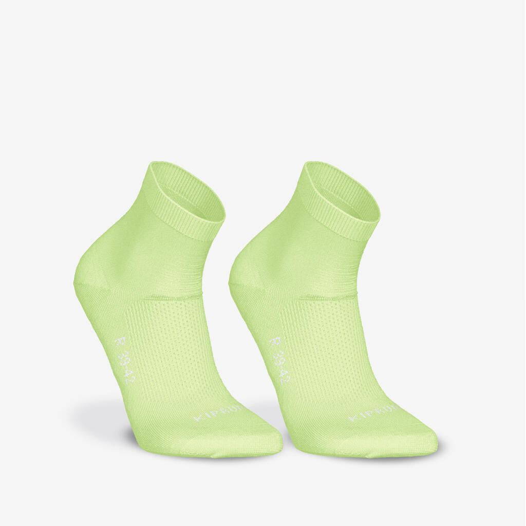 Lot de 2 paires de chaussettes de running run500 fines mid