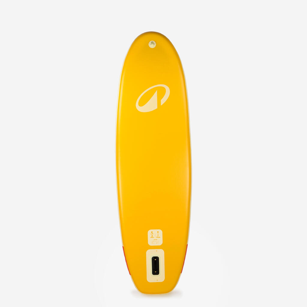 Pack Stand up paddle gonflable 9'6, 1 personne (jusqu'à 80kg)  - 100 Jaune