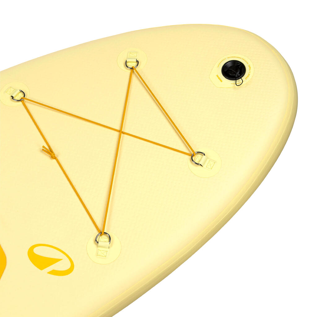 Pack Stand up paddle gonflable 9'6, 1 personne (jusqu'à 80kg)  - 100 Jaune