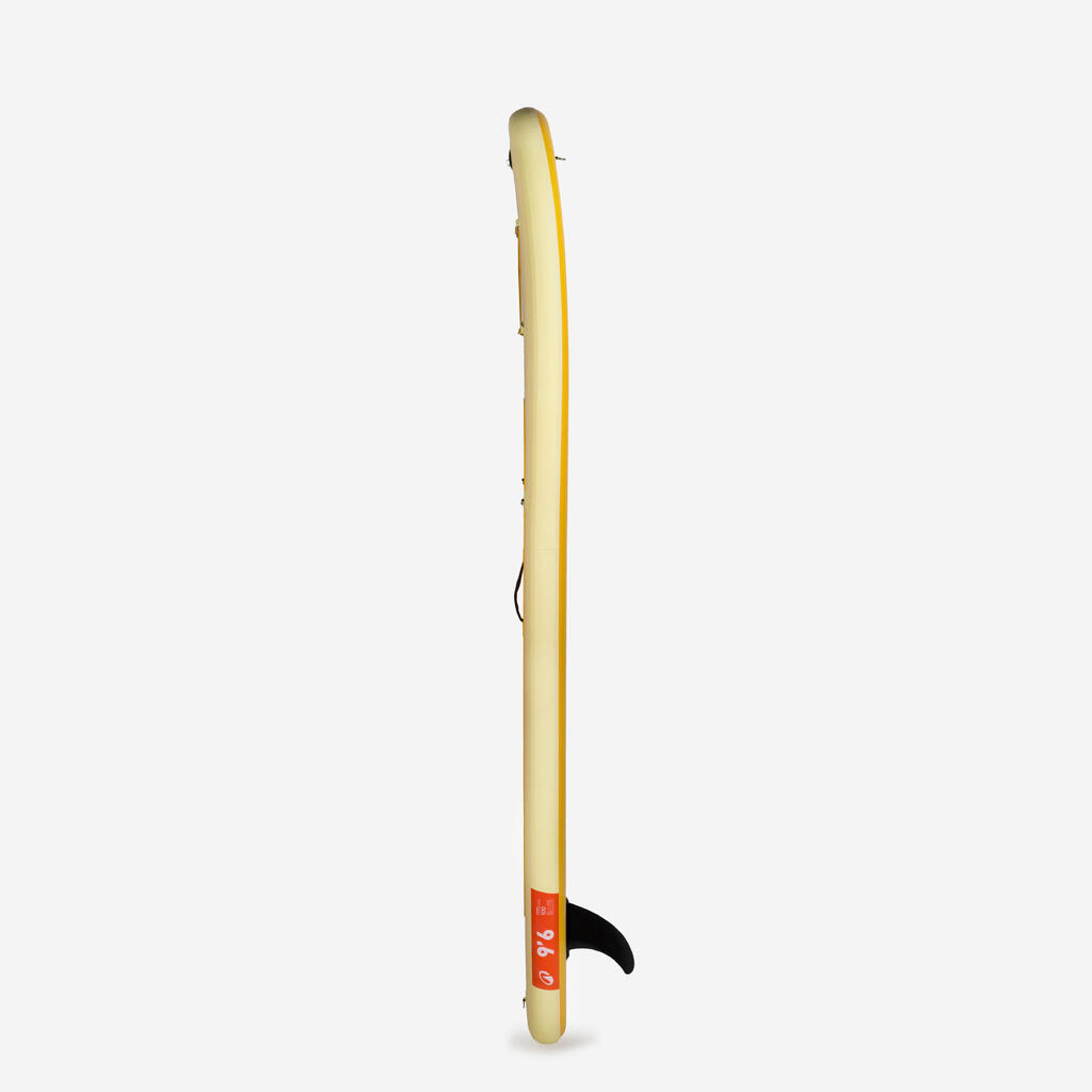 Pack Stand up paddle gonflable 9'6, 1 personne (jusqu'à 80kg)  - 100 Jaune