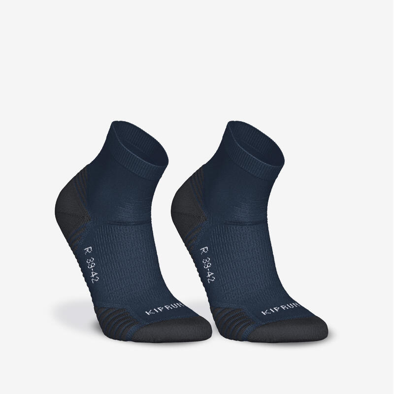 Lot de 2 paires de chaussettes de running run500 epaisses mid