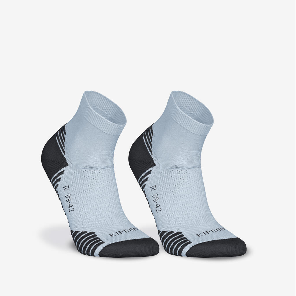 Lot de 2 paires de chaussettes de running run500 epaisses mid