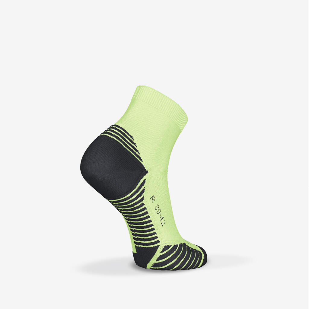 Lot de 2 paires de chaussettes de running run500 epaisses mid