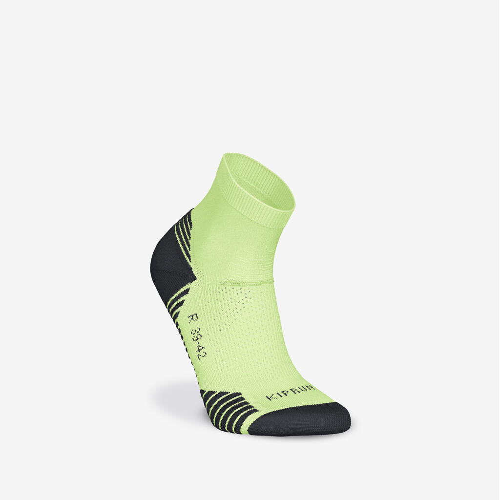 Lot de 2 paires de chaussettes de running run500 epaisses mid