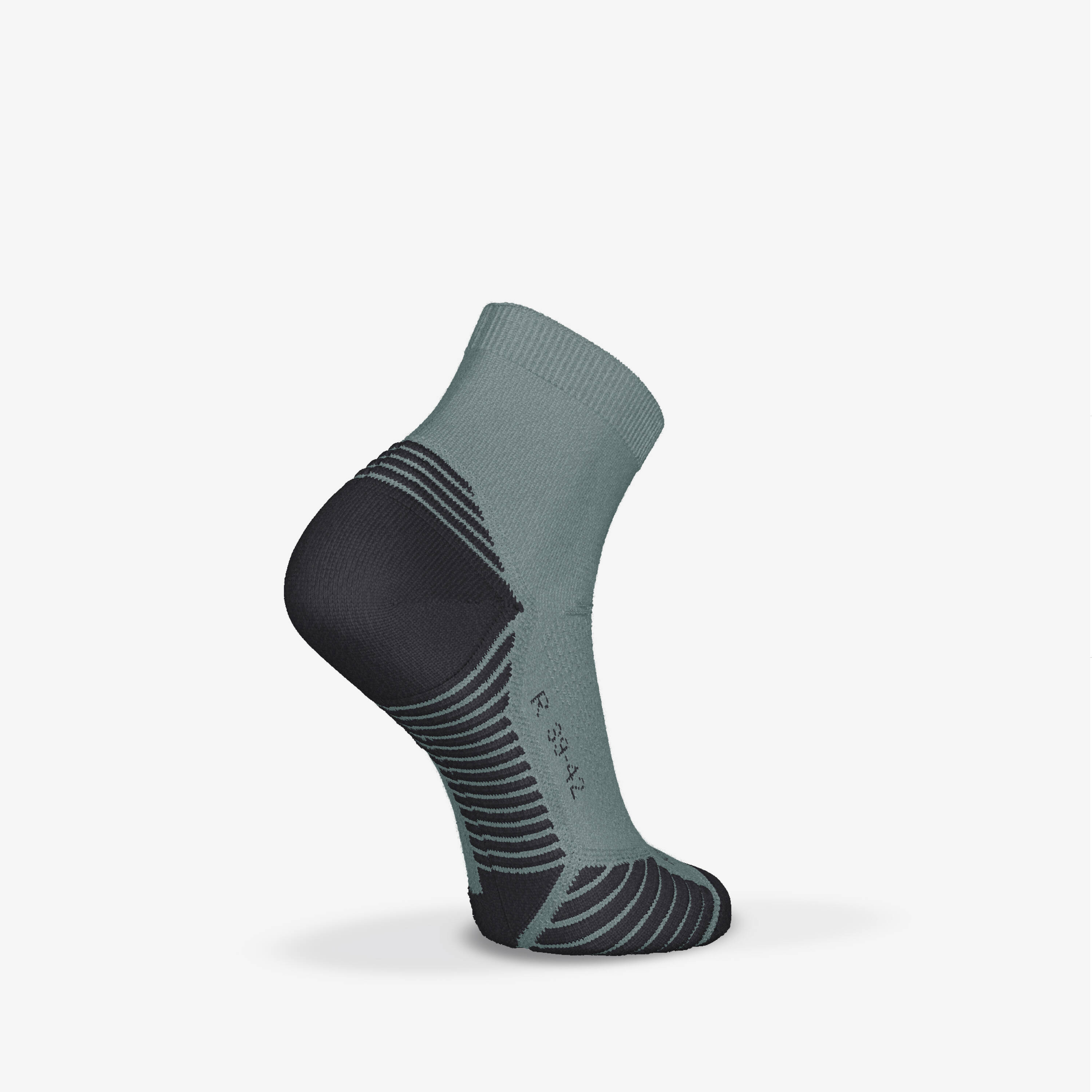 PACK OF 2 PAIRS OF RUN 500 THICK MID RUNNING SOCKS - Frozen Green -  4