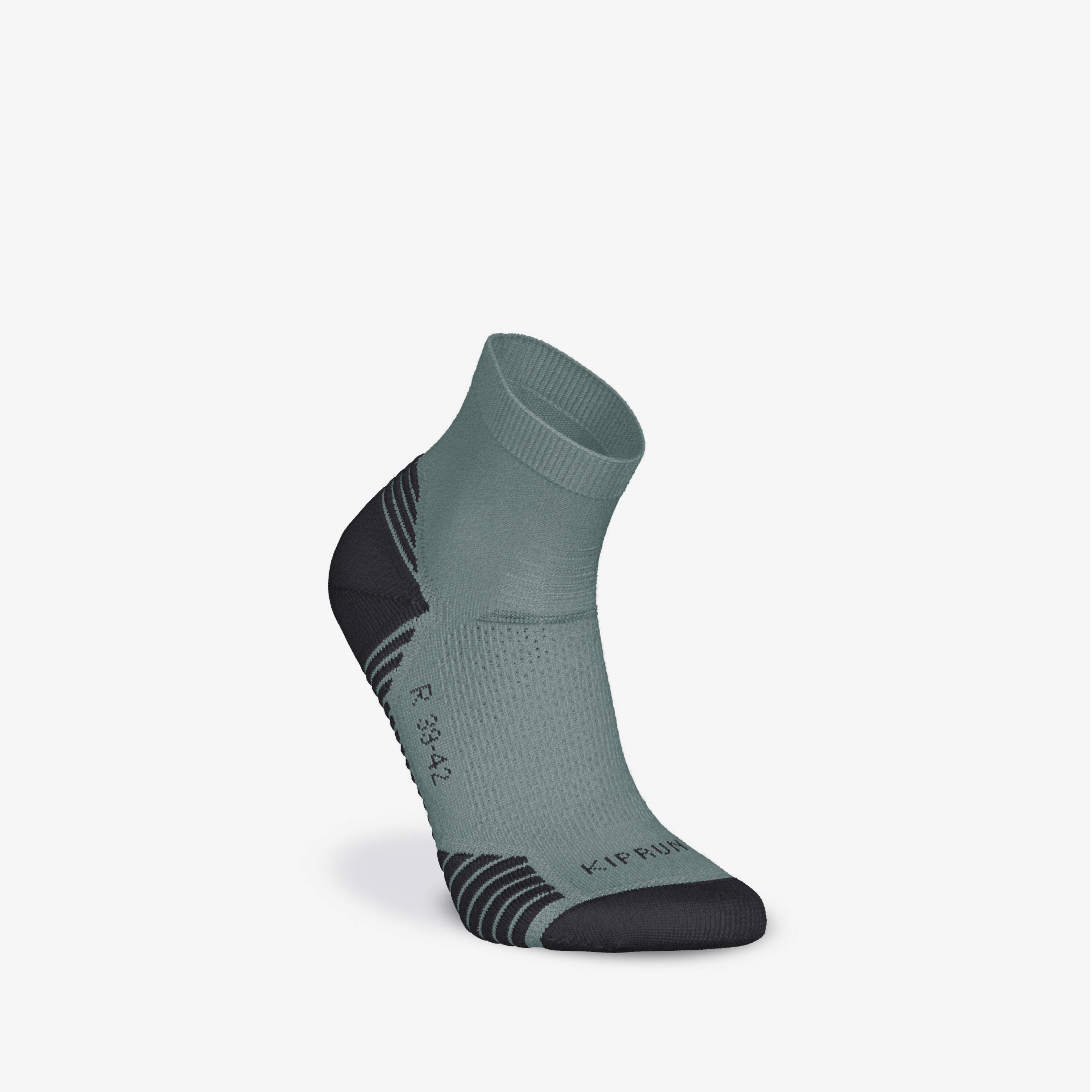 PACK OF 2 PAIRS OF RUN 500 THICK MID RUNNING SOCKS - Frozen Green -  2