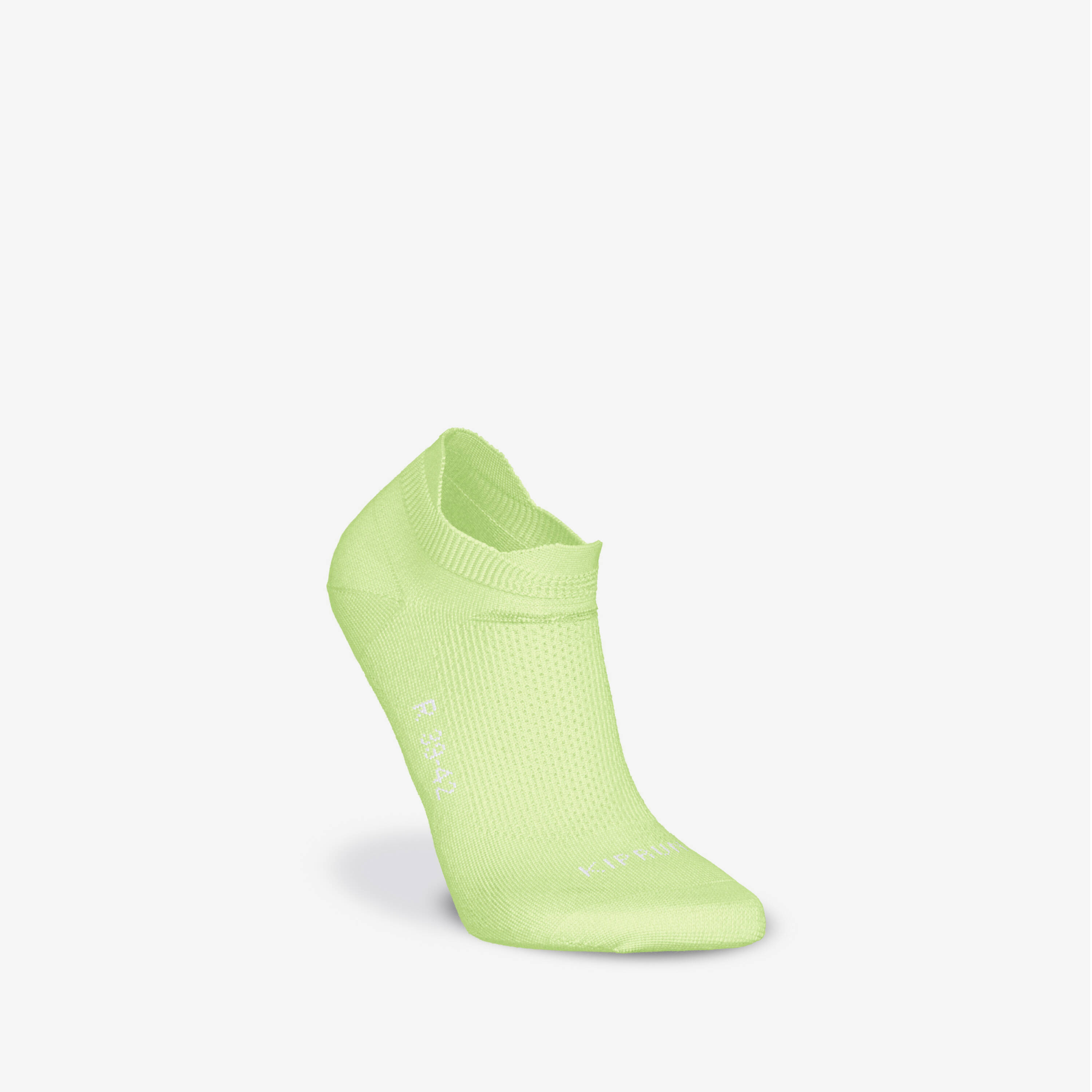 Pack Of 2 Pairs Thin Invisible Running Socks Run 500 - Lemonade Yellow -  5