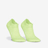 Pack Of 2 Pairs Thin Invisible Running Socks Run 500 - Lemonade Yellow