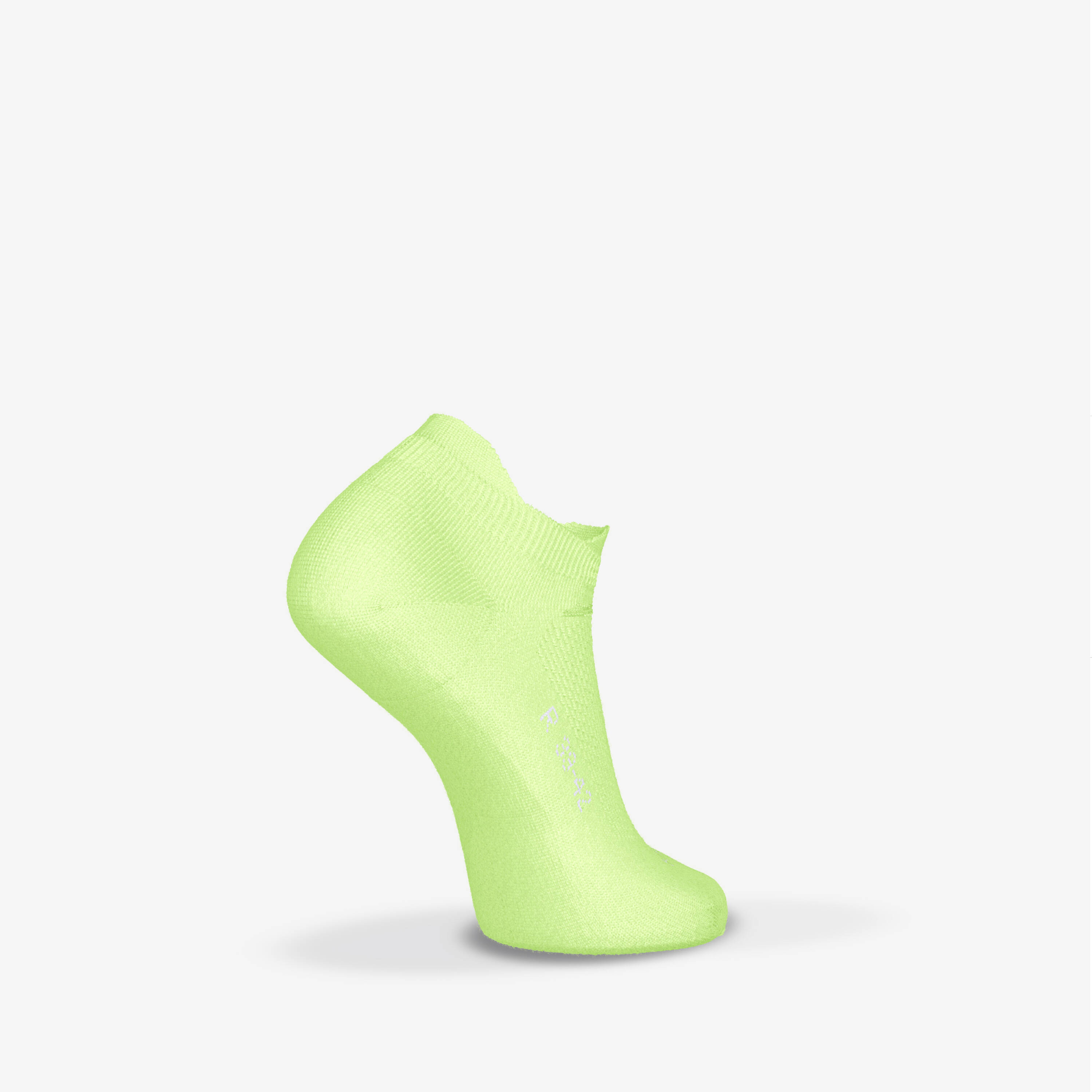 Pack Of 2 Pairs Thin Invisible Running Socks Run 500 - Lemonade Yellow -  4